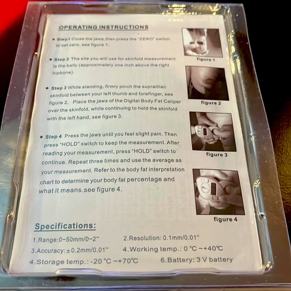 New sealed Digital Body Fat Caliper - Picture 3 of 9